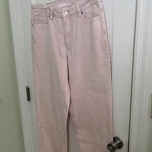 Lands' End Women's Soft Pink Straight Leg Jeans